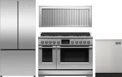 4 Piece Package Includes Refrigerator, Range, Hood And Dishwasher